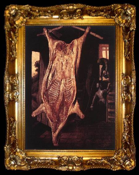 framed  Joachim Beuckelaer Slaughtered Pig, ta009-2